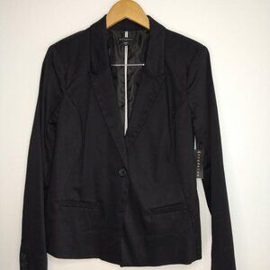 Women Sateen Suit Jacket Metaphor Size 10 color Black (COD26)
